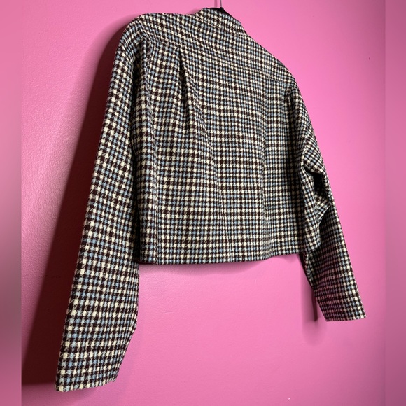 Rebecca Taylor Cropped Plaid Jacket | Size Medium - Picture 6 of 10